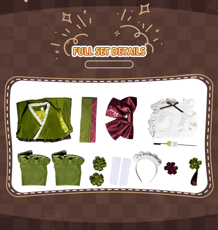 【IN STOCK】Takonyan Cosplay Matcha Costume Green Dress