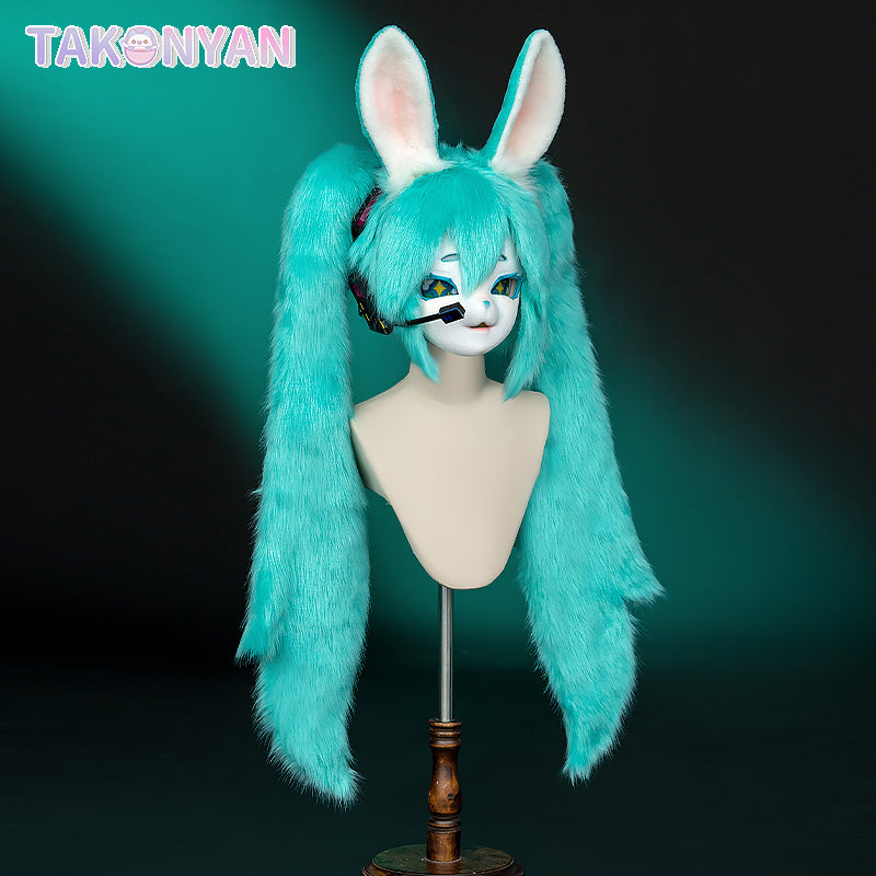 【Takonyan】Green hair cute anthropomorphic Fursuit