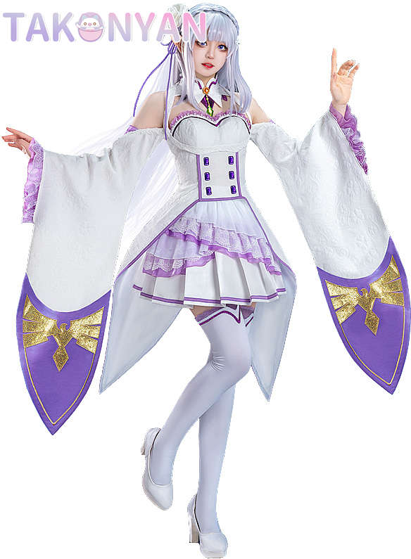 【Takonyan】Anime Re:Life in a Different World From Zero Cosplay Emilila Costume Women Girl