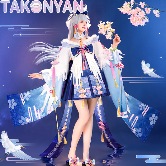 【IN STOCK】Takonyancos  Game Genshin Impact Cosplay Costume for Kamizato Ayaka sakura doujin Fan art
