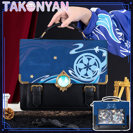 【IN STOCK】Game Genshin Impact scaramouche/ itabag  Messenger Bag PU Leather Bag Theme Impression Bag student backpack doujin