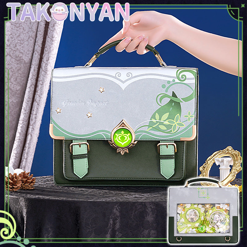 【PRE-SALE】Game Genshin Impact Nahida  itabag  Messenger Bag PU Leather Bag Theme Impression Bag student backpack doujin
