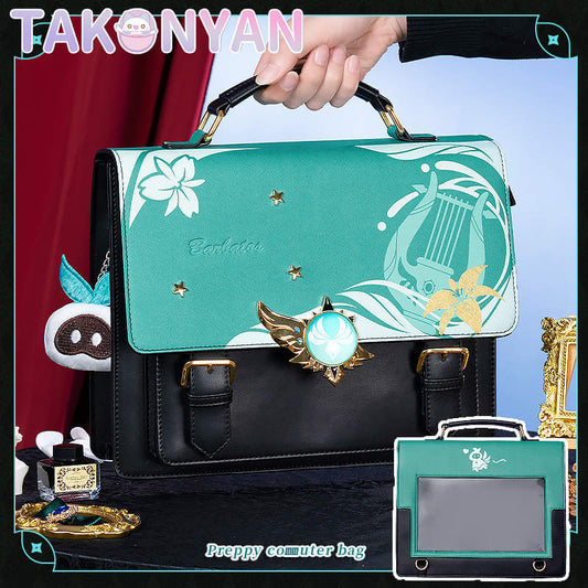 【IN STOCK】Game Genshin Impact Venti itabag  Messenger Bag PU Leather Bag Theme Impression Bag student backpack doujin