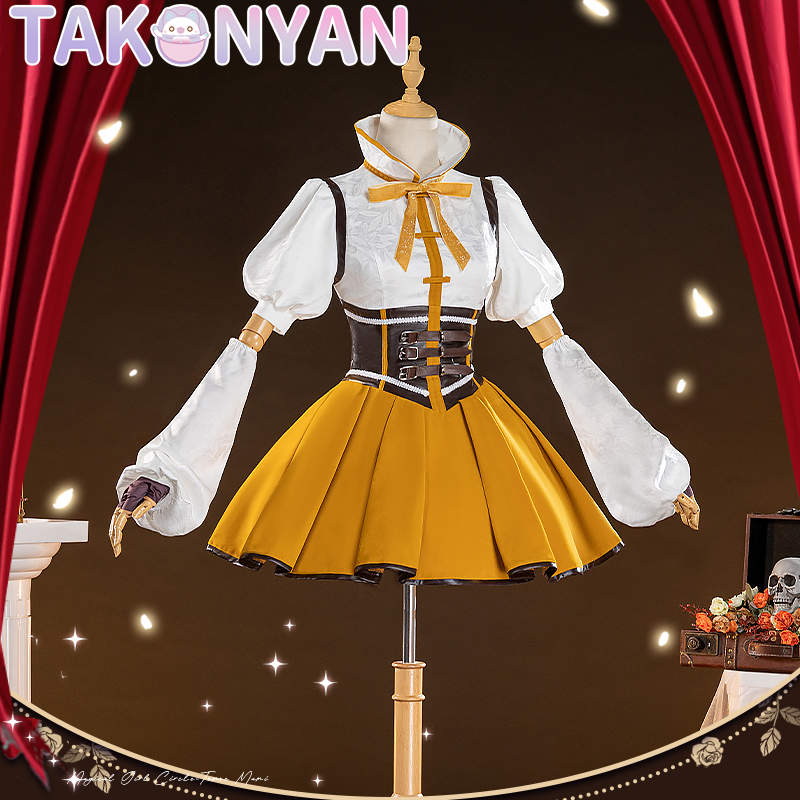 【IN STOCK】Tomoe Mami Cosplay Anime Puella Magi Madoka Magica Cosplay Women Cute Dress Costume Tomoe Mami Cosplay Halloween
