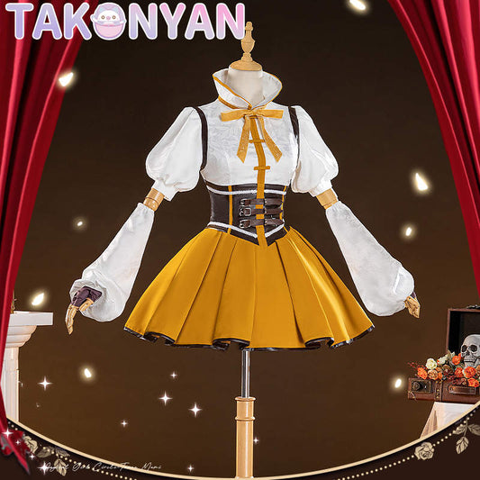 【IN STOCK】Tomoe Mami Cosplay Anime Puella Magi Madoka Magica Cosplay Women Cute Dress Costume Tomoe Mami Cosplay Halloween