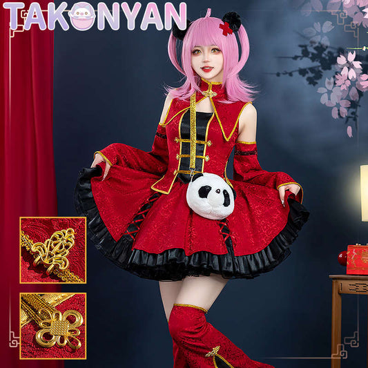 【IN STOCK】Anime Shugo Chara Cosplay Hinamori Amu Costume Chinese Style Dress