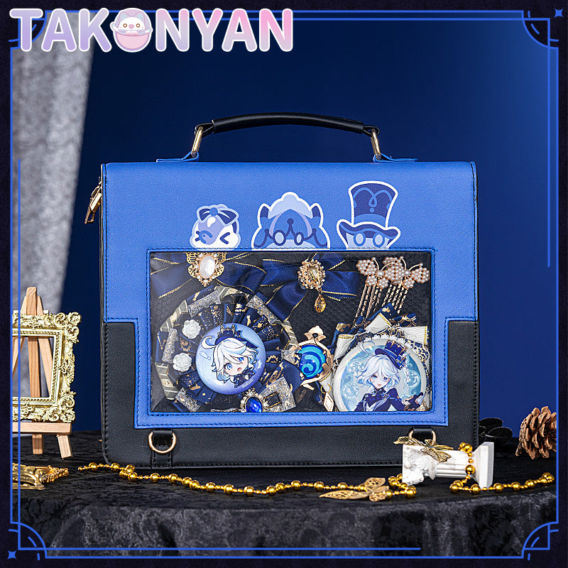 【PRE-SALE】Game Genshin Impact Furina itabag Messenger Bag PU Leather Bag Theme Impression Bag student backpack doujin