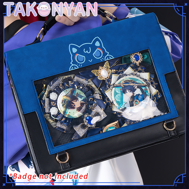 【IN STOCK】Game Genshin Impact scaramouche/ itabag Messenger Bag PU Leather Bag Theme Impression Bag student backpack doujin