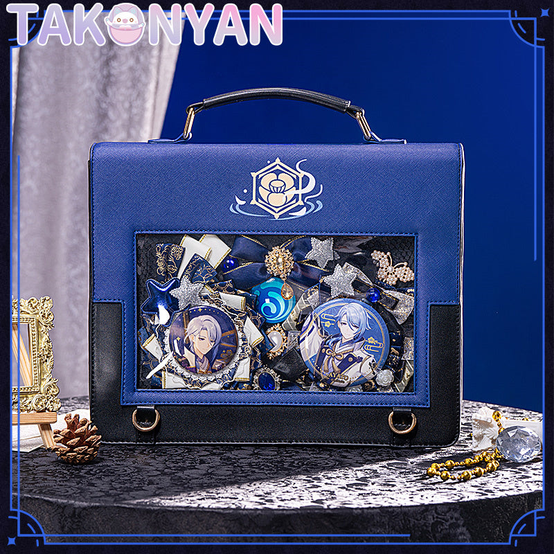 【PRE-SALE】Game Genshin Impact Kamisato Ayato itabag Messenger Bag PU Leather Bag Theme Impression Bag student backpack doujin