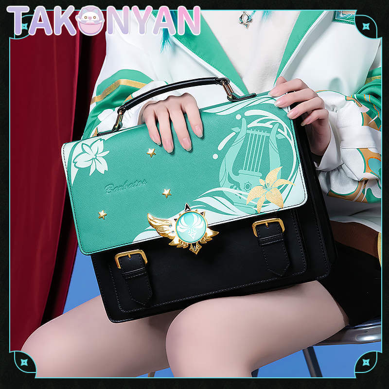 【IN STOCK】Game Genshin Impact Venti itabag Messenger Bag PU Leather Bag Theme Impression Bag student backpack doujin