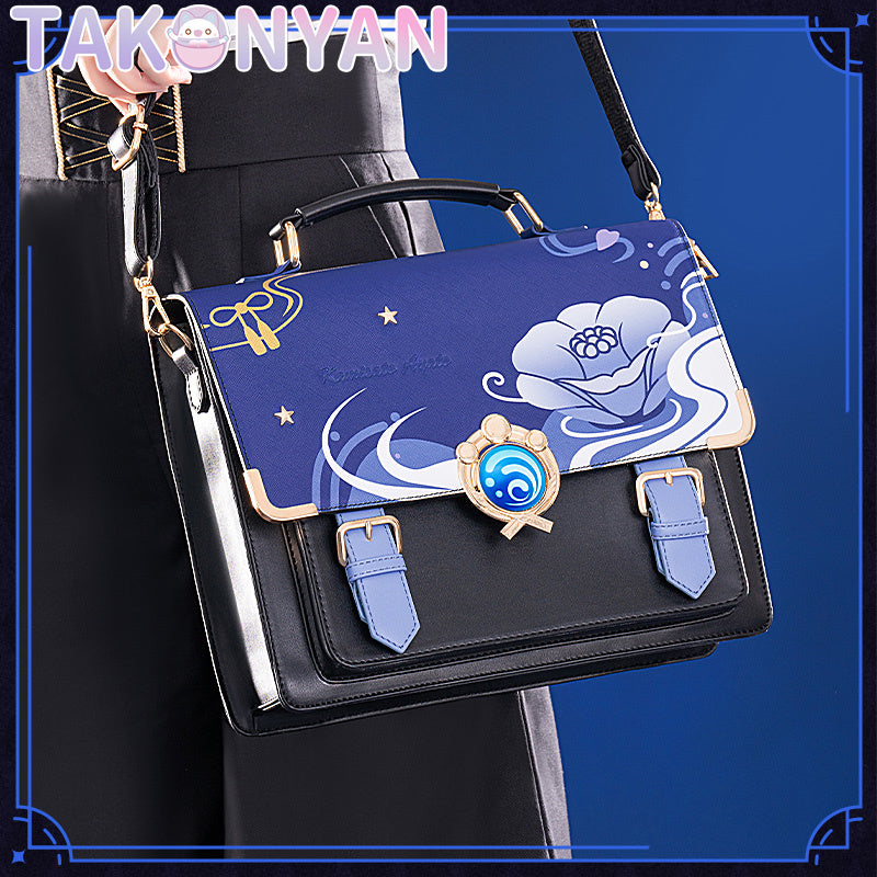 【PRE-SALE】Game Genshin Impact Kamisato Ayato itabag Messenger Bag PU Leather Bag Theme Impression Bag student backpack doujin