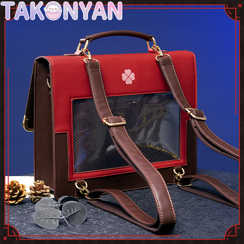 【IN STOCK】Game Genshin Impact Klee itabag Messenger Bag PU Leather Bag Theme Impression Bag student backpack doujin