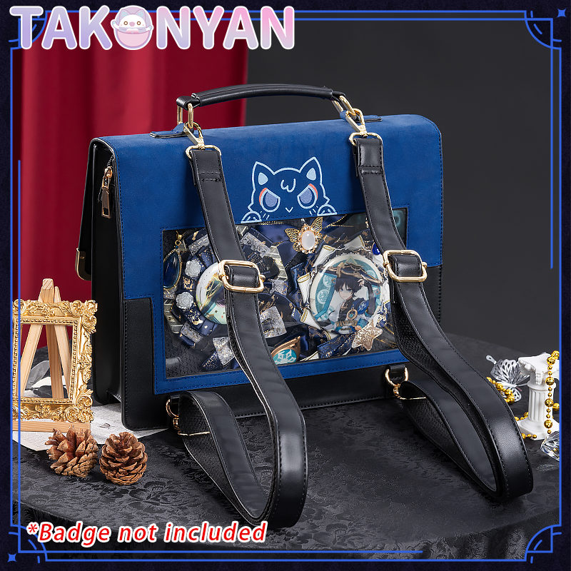 【IN STOCK】Game Genshin Impact scaramouche/ itabag Messenger Bag PU Leather Bag Theme Impression Bag student backpack doujin
