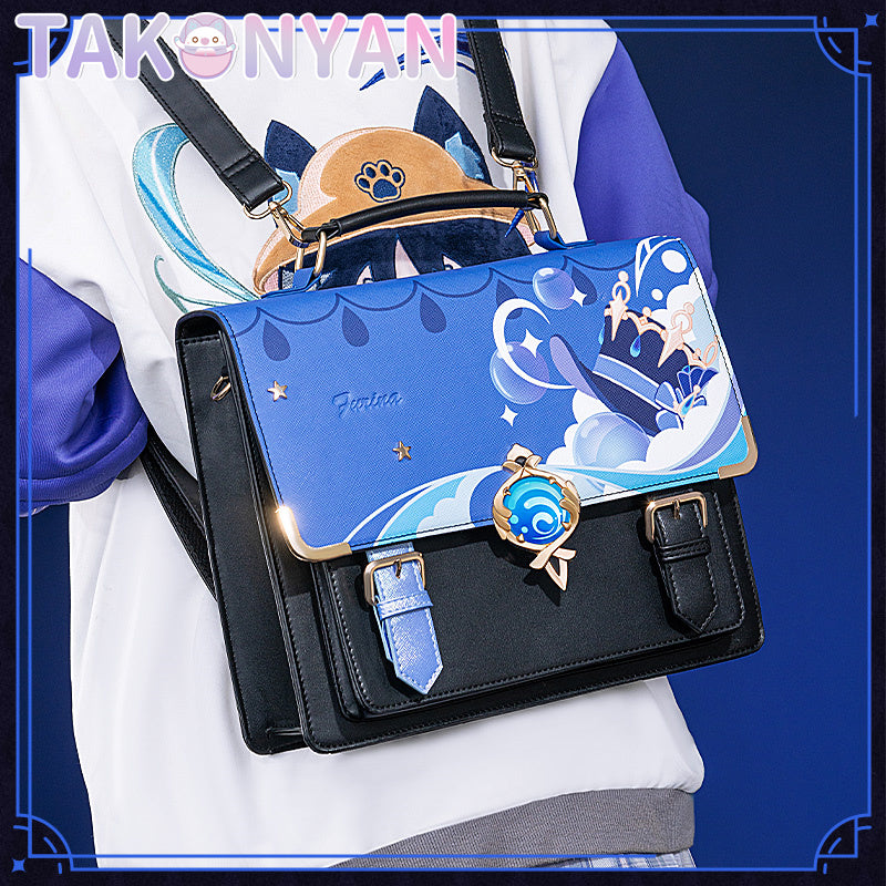 【PRE-SALE】Game Genshin Impact Furina itabag Messenger Bag PU Leather Bag Theme Impression Bag student backpack doujin