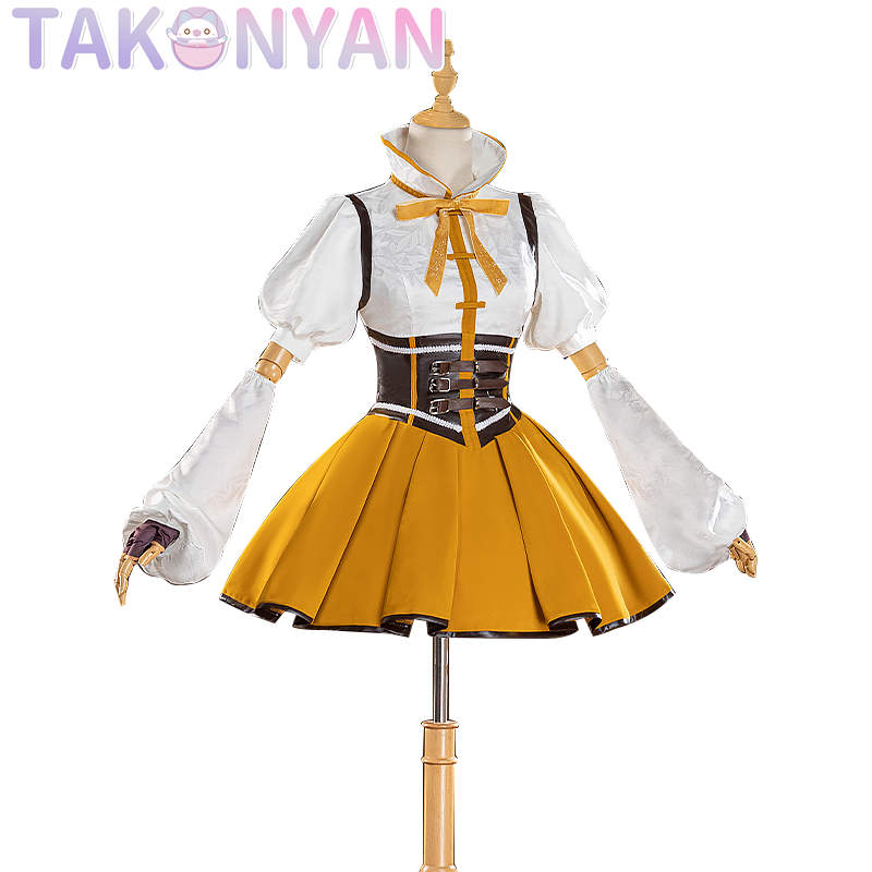 【IN STOCK】Tomoe Mami Cosplay Anime Puella Magi Madoka Magica Cosplay Women Cute Dress Costume Tomoe Mami Cosplay Halloween