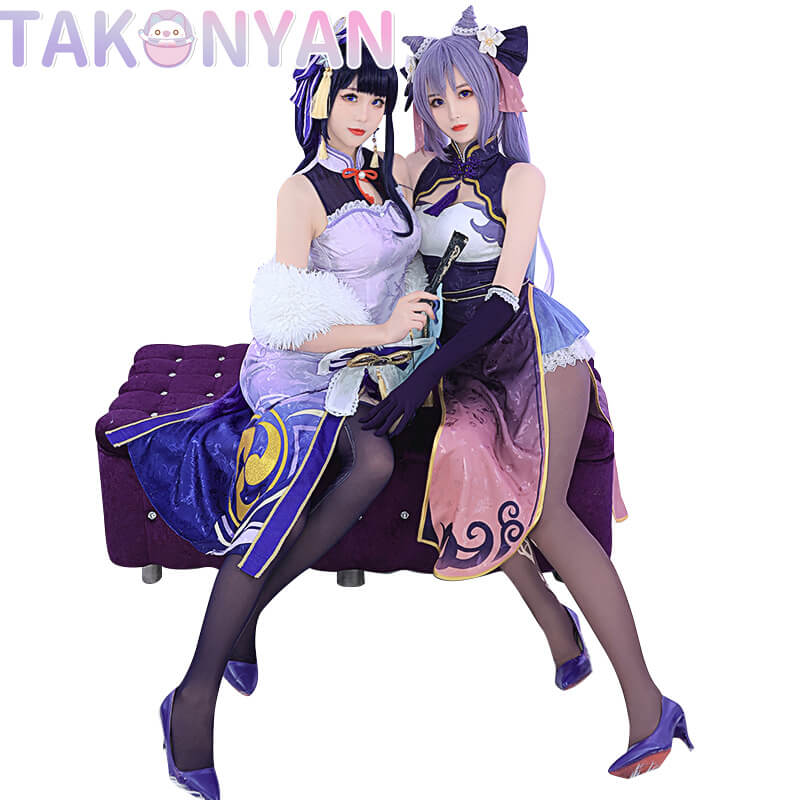 【PRE-SALE】Game Genshin Impact Keqing/ Raiden Cosplay Doujin cheongsam costume