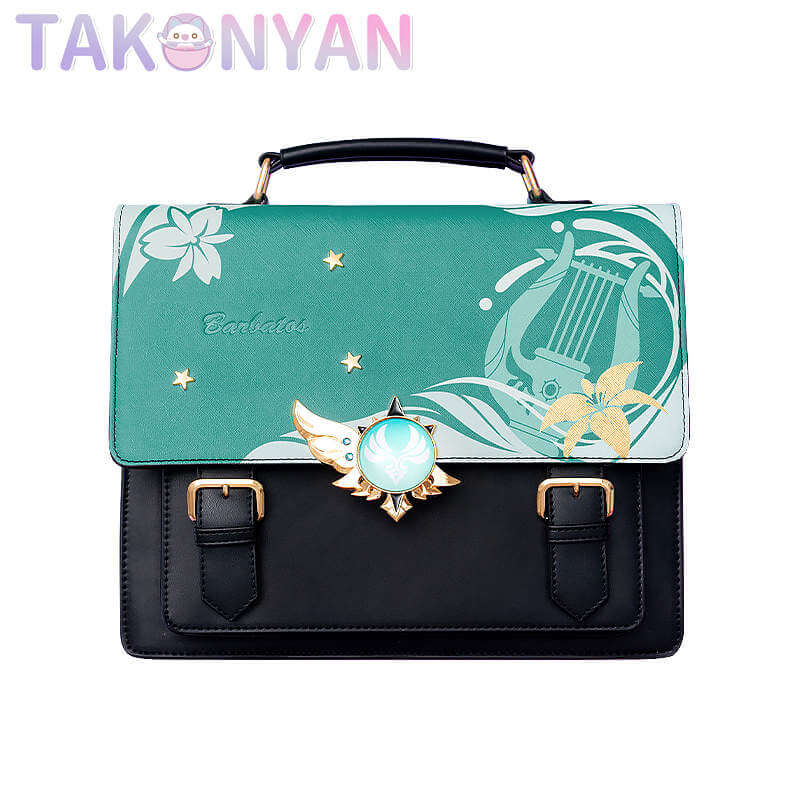 【IN STOCK】Game Genshin Impact Venti itabag Messenger Bag PU Leather Bag Theme Impression Bag student backpack doujin