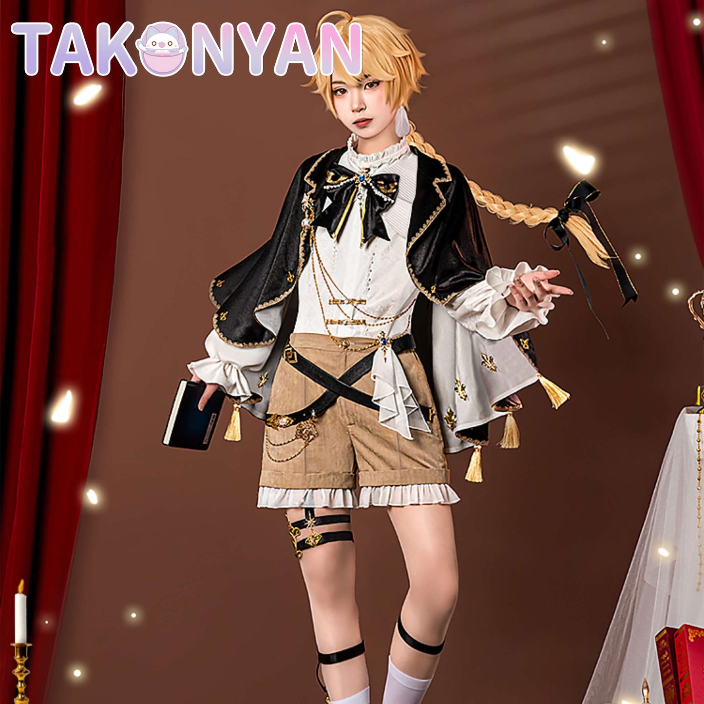 【IN STOCK】Takonyancos Anime Game Genshin Impact Cosplay Costume for Aether Dinner party Dresses doujin