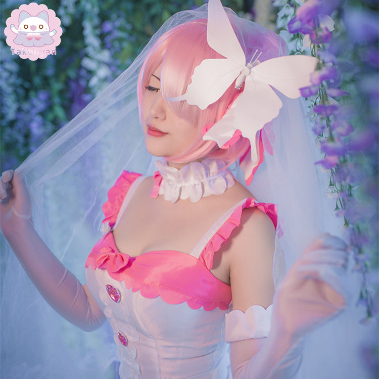 【Takonyan】Anime Re:Life in a Different World From Zero Rem Ram Cosplay Costume Women Wedding Dresses Bouquet short skirt wedding dress