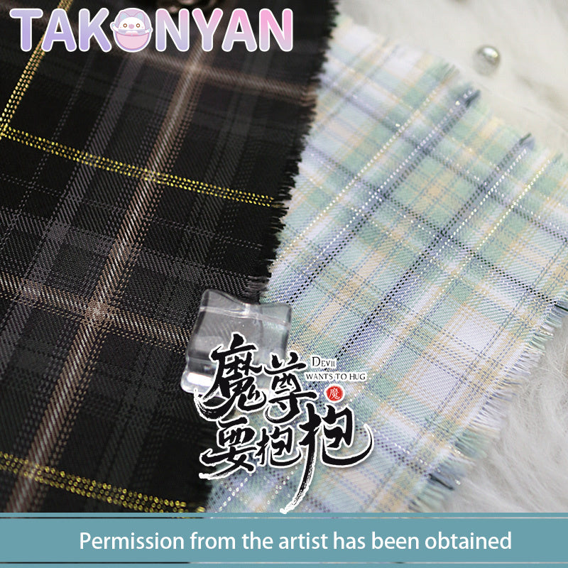 【IN STOCK】Takonyancospaly custome Comic Devil Wants To Hug original plaid skirt yeli cangyan student doujin short skirt