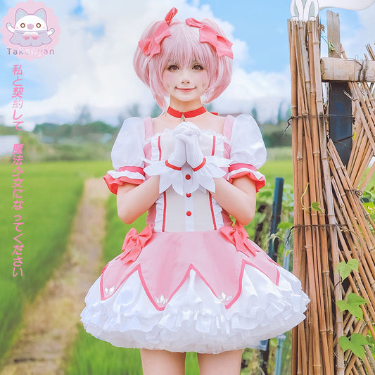 【Takonyan】 Puella Magi Madoka Magica Girl Kaname Madoka Cosplay Costume Lolita Dress Anime Cospaly