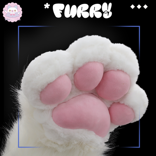 Takonyan Cosplay Fursuit Animal Cat Claw Paw Cute Furry Winter Fingerless Gloves Bear Paw