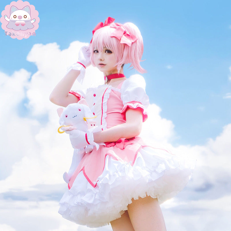 【Takonyan】 Puella Magi Madoka Magica Girl Kaname Madoka Cosplay Costume Lolita Dress Anime Cospaly