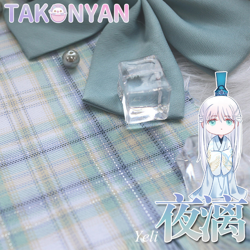 【IN STOCK】Takonyancospaly custome Comic Devil Wants To Hug original plaid skirt yeli cangyan student doujin short skirt