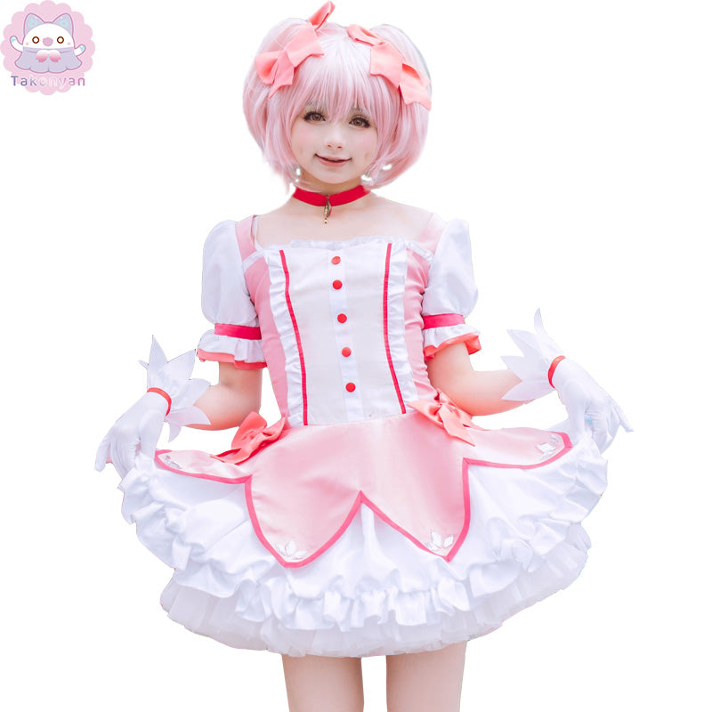 【Takonyan】 Puella Magi Madoka Magica Girl Kaname Madoka Cosplay Costume Lolita Dress Anime Cospaly