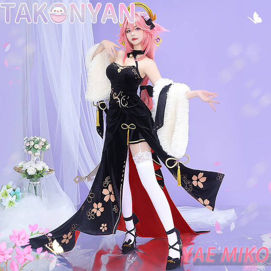 【PRE-SALE】Game Genshin Impact Cosplay Yae Miko Doujin Costume Long skirt