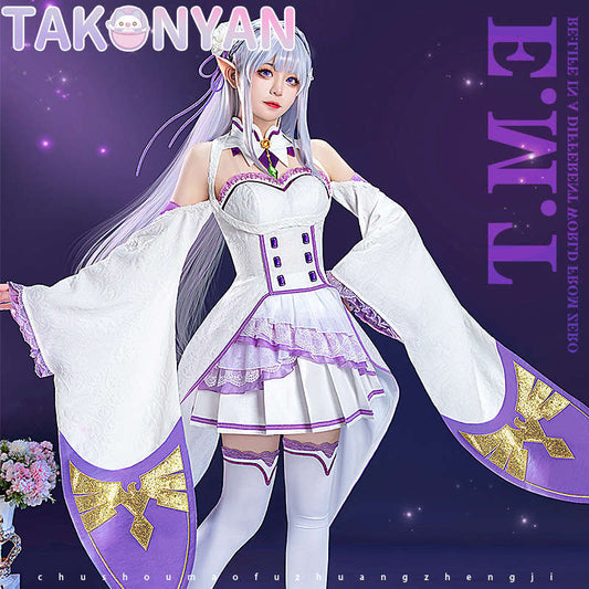 【Takonyan】Anime Re:Life in a Different World From Zero  Cosplay Emilila Costume Women  Girl