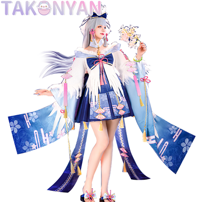 【IN STOCK】Takonyancos  Game Genshin Impact Cosplay Costume for Kamizato Ayaka sakura doujin Fan art