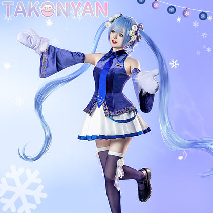 【IN STOCK】Cosplay Costume V Singer Blue Winter Dress