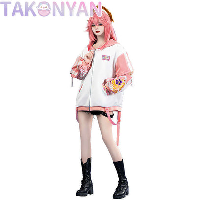 【IN STOCK】Game Genshin Impact Yae Miko/Raiden Shogun Costume casual wear sportswear doujin