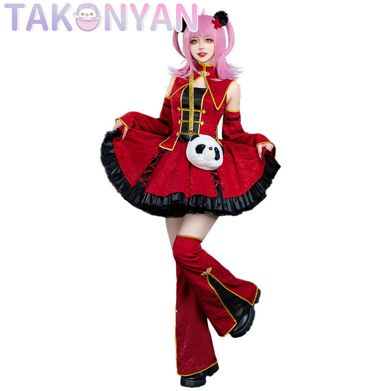 【IN STOCK】Anime Shugo Chara Cosplay Hinamori Amu Costume Chinese Style Dress