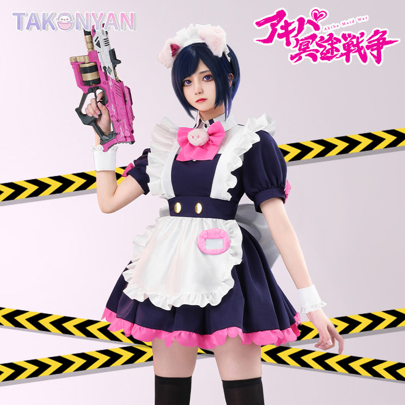【IN STOCK】Anime Akiba Maid War Cosplay Yumechi/Mannen Ranko/Wahira Nagomi/Shiipon Costume