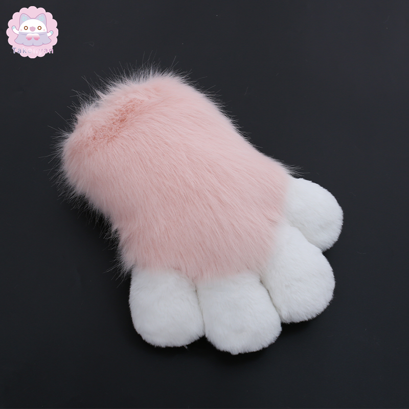 Takonyan Cosplay Fursuit Animal Cat Claw Paw Cute Furry Winter Fingerless Gloves Bear Paw